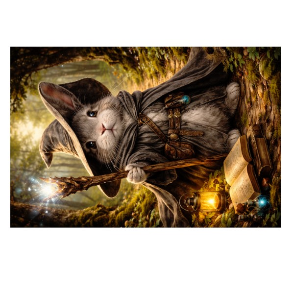 Puzzle střední  s potiskem Králík čaroděj
