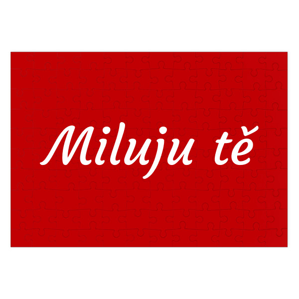 Puzzle velké s potiskem Skládačka Miluju tě - UPRAVITELNÁ
